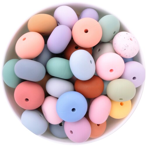 15mm Rust Silicone Beads, Red Round Silicone Beads, Beads Wholesale