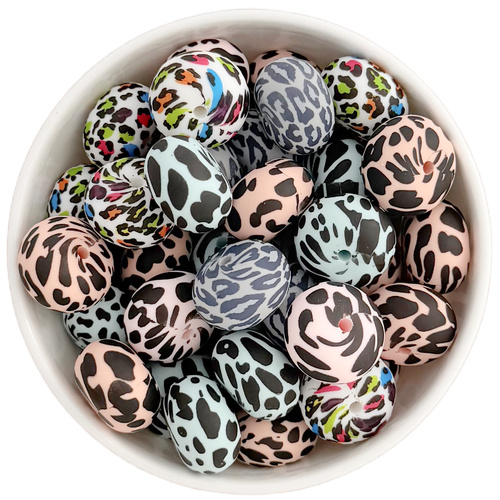 Printed 22mm Abacus Silicone Bead *DISCONTINUED*
