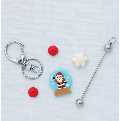 Keyring Kit - Santa Snow Globe