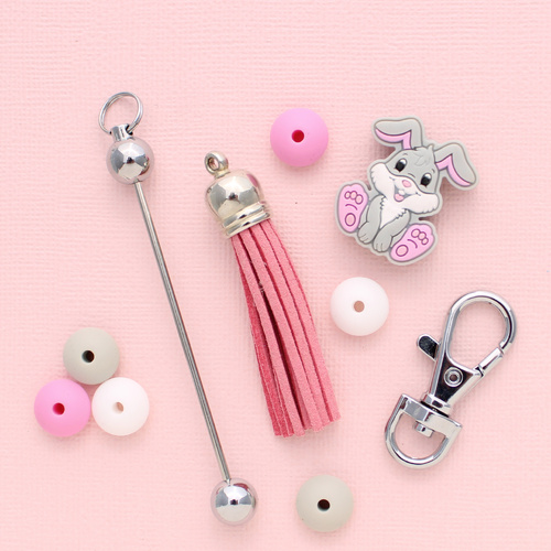 Keyring Kit - Pink Easter Bunny