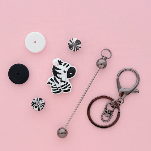 Keyring Kit - Zebra