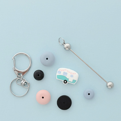 Keyring Kit - Turquoise Caravan